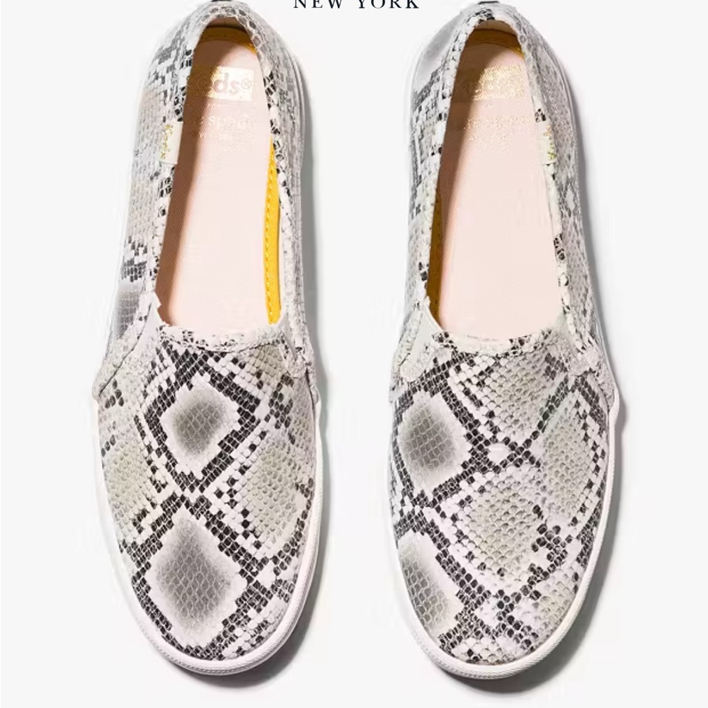 Keds X Kate Spade New York Double Decker Snake-embossed Sneakers